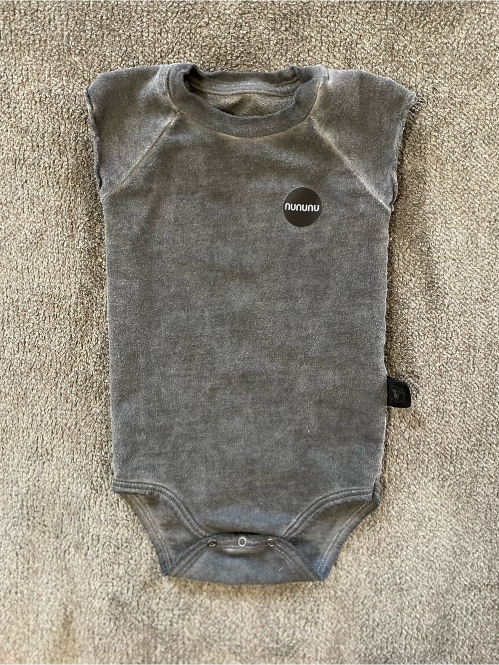 Nununu charcoal vintage wash sleeveless one piece 0-6